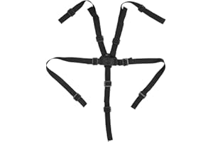 Cinghie Seggiolone Universali, LYHURK 5 Punti Regolabile Cinture Seggiolone Pappa Universale, Compatibile Con La Maggior Parte Dei Seggioloni, Passeggini, Seggioloni (Punto Nero)
