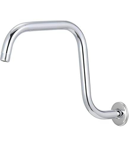 Soytich 35cm Support Mural Bras D'Aspiration Métal Chromé Pour Pommeau