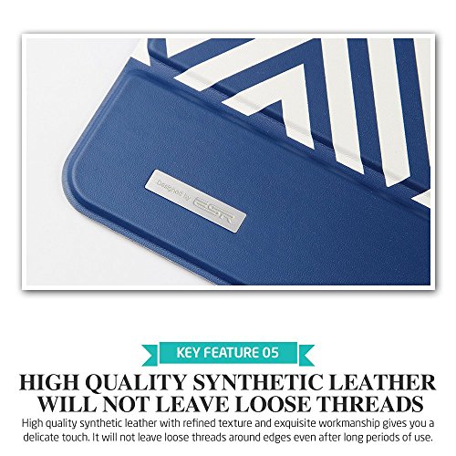 iPad Mini Hülle, ESR® Beat Bildserie Auto aufwachen / Schlaf Funktion PU Ledertasche mit Lichtdurchlässig Rückseite Abdeckung Schutzhülle für iPad mini 3/2/1 (Elektrisch Blau) - 6