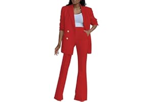 HEONSATI Tailleur Donne Elegante Taglie Forti Abiti Due Pezzi Giacca Manica Lunga Risvolto e Pantaloni Vita Alta Offerte Completi Lavoro Autunno Inverno Casual Completo da Donna da Cerimonia per Sera