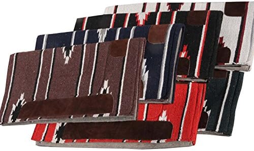 AMKA Western Pad Colour: Black | Western Saddle Blanket/Felt Lined (Navajo Design 76 cm x 76 cm