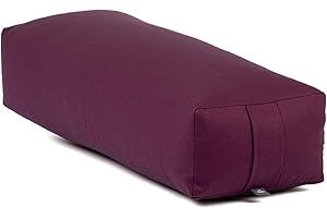 ‎BODHI Bodhi Yoga Salamba Bolster Eco | Waschbarer Bezug aus 100% Bio-Baumwolle | Yogarolle eckig mit Bio Dinkelfüllung | Yogakissen groß für Restoratives Yoga | Maße: 63,5 x 26,5 x 20,5 cm