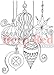 Produktbild Deep Red Cling Stamps Christmas Ornaments