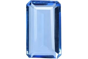 REAL-GEMS Topaz Loose Stone 113.00 Ct. Finest Emerald Cut Blue Topaz Loose Gemstone for Home Decor