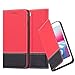 Price comparison product image Cadorabo Book Case works with Apple iPhone 7 / iPhone 7S / iPhone 8 in RED BLACK – with Magnetic Closure, Stand Function and Card Slot – Wallet Etui Cover Pouch PU Leather Flip