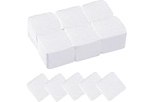 Yoezuo 300 Pcs Lingettes à Ongles Non Pelucheux, DéMaquillant Feuille De Coton, Pas De Copeaux Manucure, Colle à Cils Outil De Nettoyage coton ongles gel
