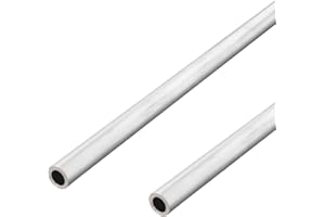 Aopin Round Aluminum Tube 8mm/0.31" ID x 12mm/0.47" OD x 300mm/11.8" Length, Seamless Aluminum Straight Tube 2 PCS