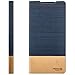 Produktbild Zanasta Designs Tasche Sony Xperia XZ Hülle Flip Case Schutzhülle Handytasche mit Kartenfach (Jeans Stoff) Dunkelblau