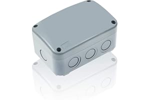 ‎NINELEAF Nineleaf Outdoor Junction Box, IP66, 9-Way Junction Box, Outdoor, Waterproof, 125 x 86 x 62 mm, IP Rated PVC ABS Junction Box, Electric Cable Box, Waterproof, for Garden Shed, CCTV Security Camera,