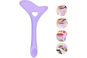 IOSPKKIO® Eyeliner-Schablonen Flügelspitzen, Silikon-Eyeliner-Hilfe, Lippenstift-Tragehilfe, Gesichtscreme, wiederverwendbares Silikon-Eyeliner-Werkzeug (lila)