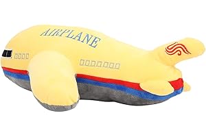 GEDOURAIN Peluche della Compagnia Aerea, Modello di Aeroplano Resistente all'Usura, Morbido e Delicato sulla Pelle, Leggero e soffice per i Bambini per la Decorazione(Giallo, 40 cm)