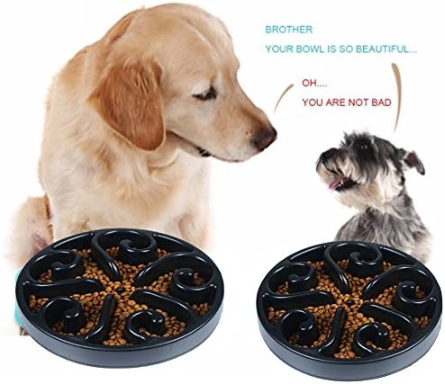 Slow Feeder Bowl,Bloat Stop Dog cat pets Puzzle Feeder Bowls Maze with Anti-Skid Design-Slow Eating Dog Bowl-Interactive Feeder
