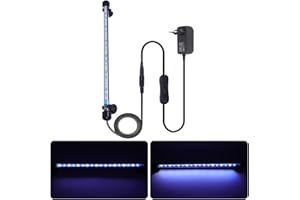VARMHUS Aquarium Lighting Luce di Pesce Drago Illuminazione per Acquario Impermeabile (Deutschland Lagerhaus) (Bianco & Blu, 37cm)