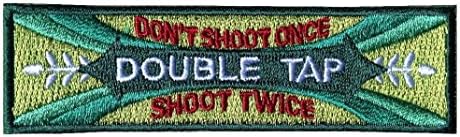 Velc. Hook Fastener Double Tap Mint Morale Patch