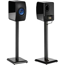 RFIVER Support Enceinte Universel - Haut 680mm - Supporte 10kg - Gestion Câbles - Noir - Lot De 2