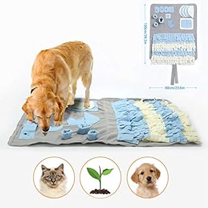 YAMI Snuffle Mat para Perros Alfombrilla de Entrenamiento para Perros Hecha a Mano Alfombra de Juego Mat Nosework Blanket alienta Las Habilidades Naturales de forrajeo (100 * 60 cm)