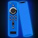 Produktbild Remote Hülle/Cover für Fire TV Stick 4K, Oyrlize Vollschutzhülle aus Silikon Stoßfest Flexible Anti-Verlust-Haut Alexa Voice Remote Hüllen für Fire TV Cube Fire TV Stick-Glow blau