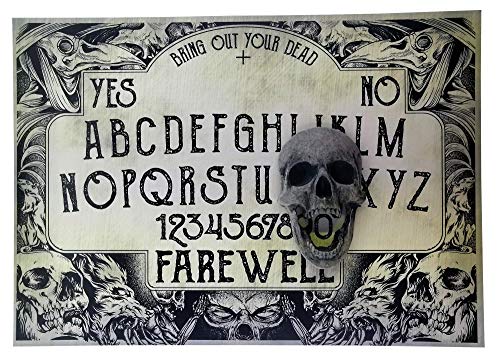 Rifinito a Mano, Formato A4 in Legno, La Pesta Set da Tavola Ouija Completo di Accessorio Teschio Urlante Planchette, Gioco da Tavolo Classico Ouija Board, Piaga Bubbonica