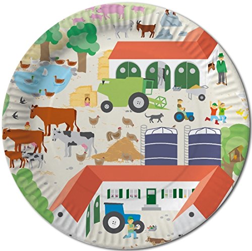 66-tlg. Partyset Mottoparty Bauernhof – für 8 Kinder – Partygeschirr und Zubehör - 2