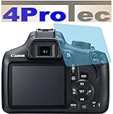 2 St&uuml;ck GEH&Auml;RTETE ANTIREFLEX Displayschutzfolie f&uuml;r Canon EOS 1300D Bildschirmschutzfolie mit RAKEL UND TUCH