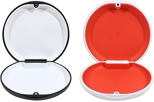 HSTIALVING 2 Pièces Boite Appareil Dentaire, Boîte pour Appareils Dentaires Boite a Dentier Boîtes Portable à Pinces à Dents Boîtes de Rangement Boite Gouttiere Dentaire Etui pour Dentaires Facile à Nettoyer