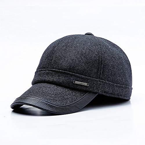 JAMONT Gorra de béisbol de Fieltro Grueso de Invierno Gorro de Orejeras de Invierno Ajustable Gorra de Deporte Gorra de Camionero para Deportes al Aire Libre Golf Camping Viajar 14136