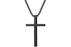 Mochity Kreuz Kette, Kreuz Kette Herren, Kreuz Anhänger, Kette Herren, Kreuzkette Edelstahl Herren, Kreuz Anhänger Herren, Ketten Herren Silber, Mit Geschenkbox
