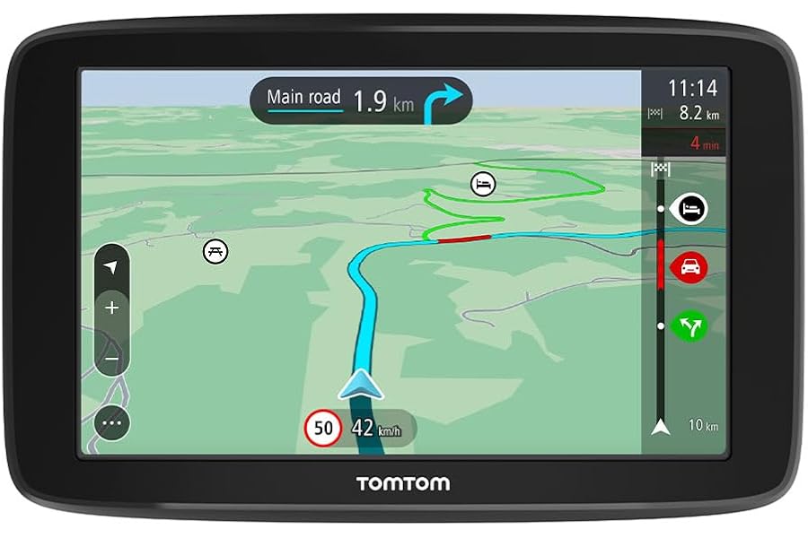 TomTom Car Sat Nav GO Classic, 5 Inch, with Traffic Congestion and Speed Cam Alert trial thanks to TomTom Traffic, EU Maps, Updates via WiFi, Integrated Reversible Mount