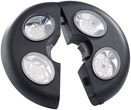 Lunartec Helle LED-Schirmleuchte LSL-120, IP44, Fernbedienung, dimmbar, 120 lm - 4