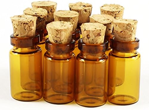 100 pcs 1ml Wholesale Lot Empty Tiny Clear Glass Bottles with Cork Stopper 11x22mm/0.43x0.86 inch small message wish Jewellery wedding drift bottles