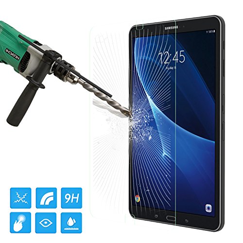 Tab A 10.1 Folie - MoKo HD 9H Panzerglas Hartglas Displayschutzfolie Glas Displayschutz Display Schutzfolie Glasfolie Screen Protector für Samsung Galaxy Tab A 10.1 Zoll 2016 Tablet, Klar