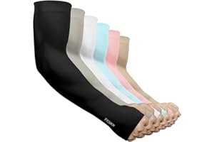 beister Manchon Bras Homme & Femme (3/6), Anti UV Protection UPF 50+ Manche de Bras Avec Trou pour Le Pouce Refroidissement Antidérapants Manchette Gaming, Cooling Sport Compression Arm Sleeves