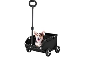 IMTRUB 4 Wheel Foldable Pet Stroller for Dog, Pet Travel Stroller Dog Cat, Dog Pram Ultra Light for Travelling Shopping Walking Playing Outdoor