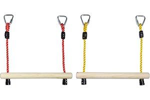 Chen0-super Jungle Gyms Ninja Kletterstangen für Kinder, Trapez-Schaukelstangen locker Hinderniszubehör Kletter-Slacklines Trainingsgeräte Perfektes Trainingskit für Kinder Kinder