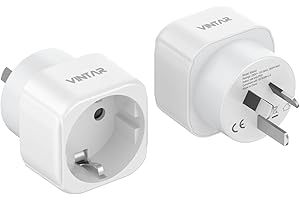 Adaptateur Prise Australie, VINTAR Type I Adaptateur de Prise, Adaptateur de Voyage Nouvelle-Zélande, Adaptateur de Courant pour France vers l'Australie, la Chine, l'Argentine