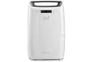 De'Longhi Tasciugo AriaDry Multi - Deumidificatore Casa Portatile, Sistema di Filtrazione a 3 Azioni, Assorbi Umidità 14L/Giorno, Asciugabiancheria, Antimuffa, Bassa Rumorosità, Bianco (DEXD214RF)