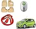 Auto Pearl Premium Quality Car Accessories Combo of Car Floor Foot Mats 4D Beige. & Car Heavy Duty Jumper Booster Cables Anti Tangle Copper. & Godrej Click Car Air Freshner 9 ml - Green For Chevrolet Beat Type-2 RS.2156.00