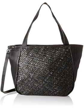 Liebeskind Berlin Damen Tulsa Cosnwe Schultertasche, Schwarz (Oil Black), 12x32x44 cm