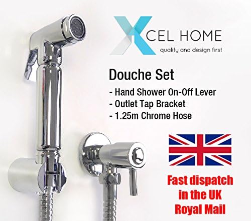 Xcel Home™ Chrome Bidet Douche Set Shower Head Toilet Spray Head Brass Hygiene Shattaf