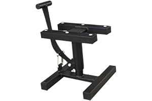 Cruizer - Cavalletto centrale alza moto cross enduro motard per manutenzione, portata massima 200 Kg (Nero)