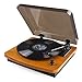 Produktbild HOVAMP MT-01 Plattenspieler, Retro Stereo Schallplattenspieler mit Vinyl-To-MP3 Funktion und 2 Lautsprechern Aus 100% Natürlichem Holz(EICHE)