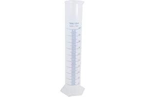 Winterworm® 1000ml Transparent Plastic Graduated Cylinder for Laboratory Tests