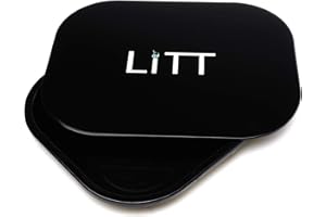 LITT Storage Metal Tray with Magnetic Lid | The Smart and Secure Way to Organise your essentials and Store | Compact Storage Tray for Accessories, Hidden Organiser | Small Black