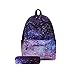 Produktbild Schule Rucksack mit Stift Tasche, bupin Unisex Galaxy Cloud Schule Rucksack Reisen Schule Schultertasche Girl 's Rucksack Rucksack für Schule Picknick Reisen Weihnachten Geschenke für Mädchen Jungen Jugendliche Kinder Kinder, Stern