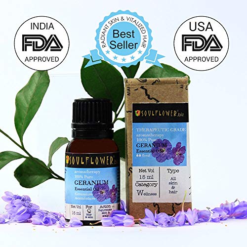 Soulflower Essential Oil Geranium, 15ml