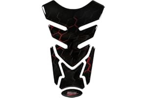 BIKE-label Autocollant 3D pour réservoir de moto Protège-réservoir rouge noir X503125VA