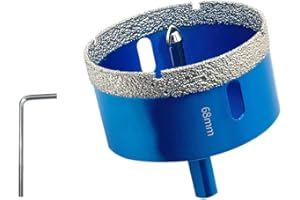 Teronbeta Diamant Lochsäge 68mm mit Zentrierbohrer, Professionellen Hartgelötet Diamant Kernlochbohrer für Fliesen, Porzellan, Keramik, Glas, Quarzit, Marmor