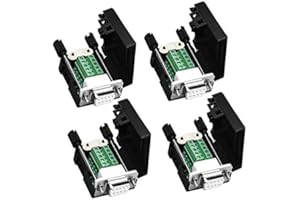 ZHITING 4 pièces DB9 sans Soudure RS232 D-SUB série à 9 Broches Port Terminal Adaptateur Femelle connecteur Carte de Sortie (avec écrou)