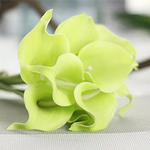 FLOWER FUN 10 PCS Calla Lily Artificial Flowers Bouquet for Bridal Wedding Party Décor