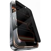 HARVORTEZ iPhone 15/16 Ekran Koruyucu i&ccedil;in Hayalet (Privacy), Anti-Statik, 9H S&uuml;per G&uuml;&ccedil;l&uuml; Temperli Cam, 5D Tam Koruma, Toza &